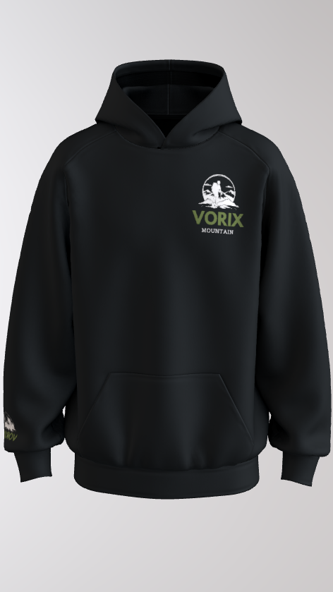 SWEAT SHIRT VORIX PREMIUM BRODÉ NOIR